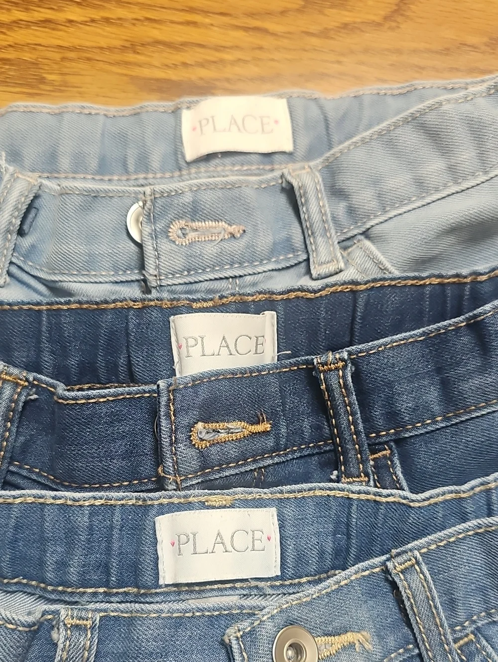 Children's Place Jean Shorts Girls Size 7 Lot (With Full Length Size 8 Jeans)